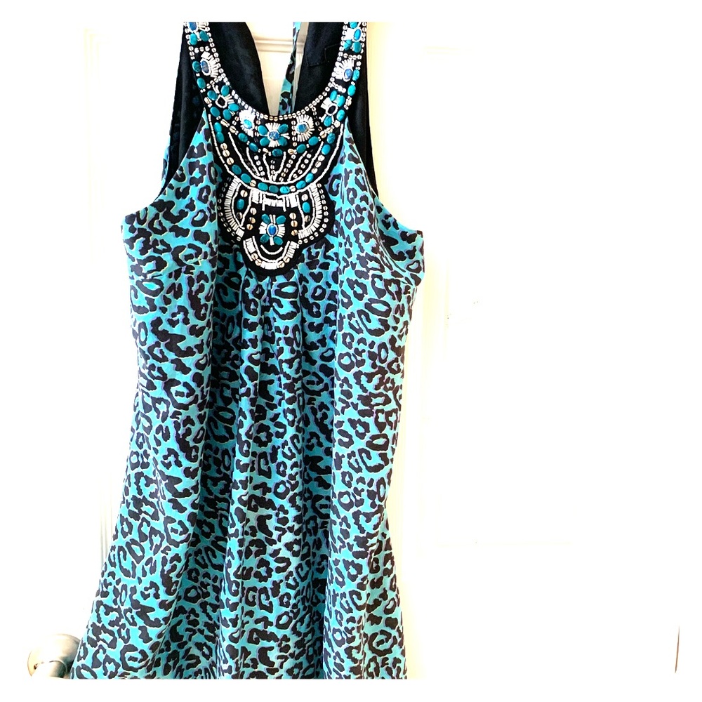 Funky Boho Hippie leopard dress rave Coachella